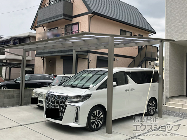 兵庫県明石市ののカーポート ソリッドポート ワイド 積雪〜20cm対応 施工例