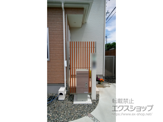 滋賀県大津市ののフェンス・柵 ハイブリット彩木ストライプフェンス 34×40縦格子タイプ 施工例