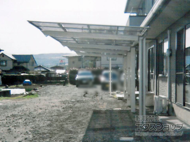 長野県諏訪郡下諏訪町ののカーポート ソリッドポート 縦連棟 積雪〜20cm対応 施工例