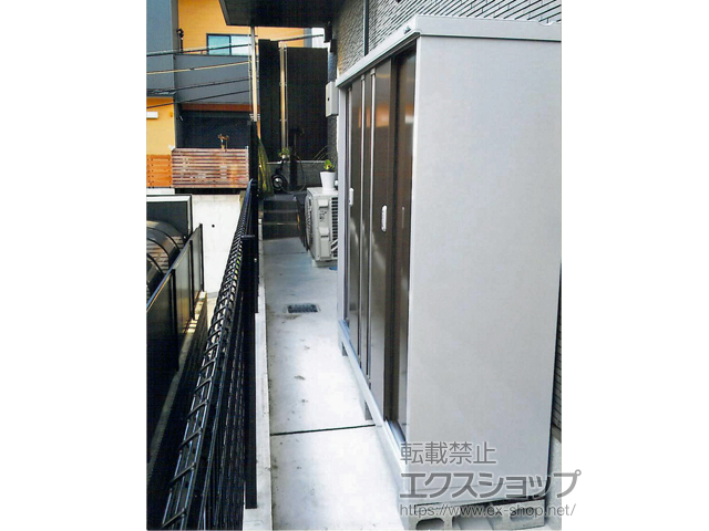 大阪府東大阪市のの物置・屋外倉庫 シンプリー 一般型 1940×515×1603（MJX-195D-P） 施工例