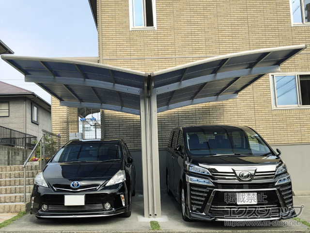 福岡県北九州市ののカーポート プレシオスポート Y合掌 積雪〜20cm対応 施工例