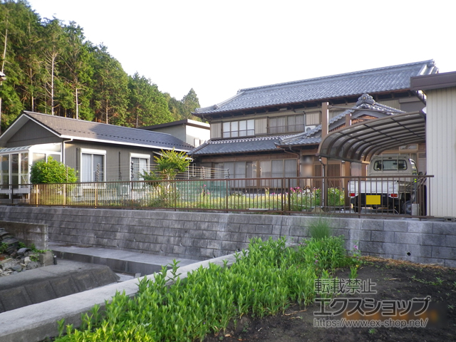 三重県いなべ市ののフェンス・柵 ミエッタフェンス 防犯たて格子タイプ 自由柱施工 施工例