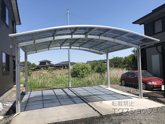 茨城県那珂市ののカーポート レイナツインポートグラン　積雪〜20cm対応 施工例