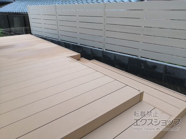 神奈川県茅ヶ崎市ののフェンス・柵 プラドフェンス ジョイントなし仕様 板9段 隙間10mm 施工例
