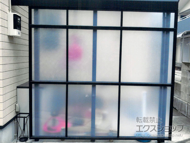 高知県高知市ののストックヤード スピーネストックヤードF型 パネルタイプ スクリーン仕様 積雪〜20ｃｍ対応 施工例