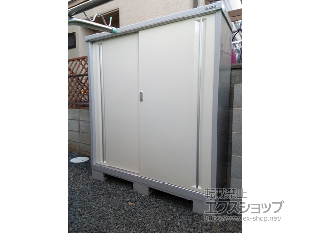 大阪府藤井寺市のの物置・屋外倉庫 シンプリー 一般型 1520×515×1603 MJX-155D-FW 施工例