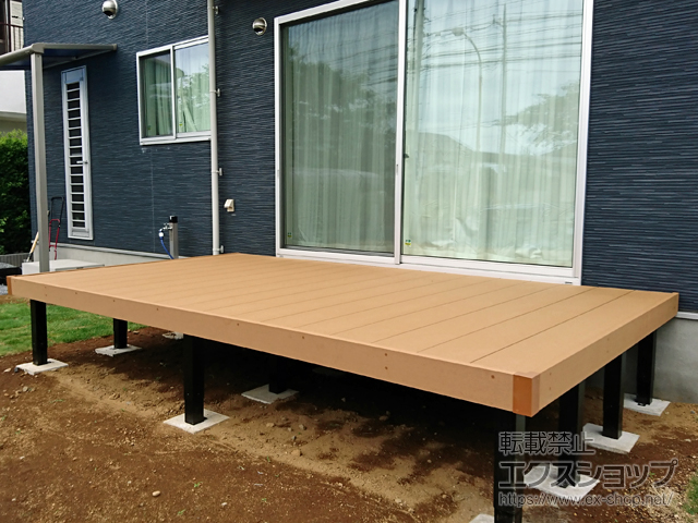 茨城県石岡市ののウッドデッキ マージウッドデッキ 施工例