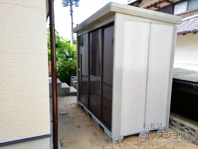 福岡県福岡市のの物置・屋外倉庫 Mr.ストックマンダンディ 一般型 2348×1222×2110 ND-2312-B 施工例