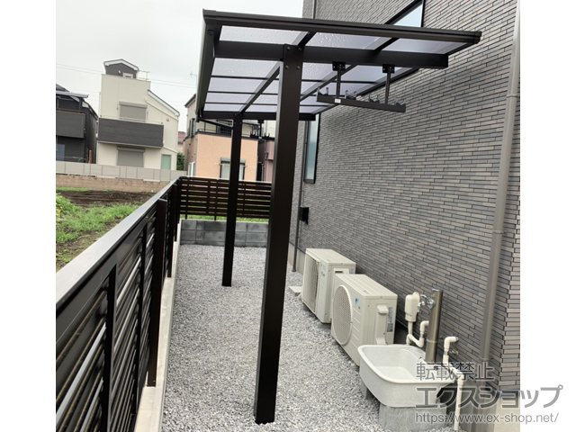 東京都練馬区ののテラス屋根 エフルージュグランZERO テラスタイプ 積雪〜20cm対応 施工例