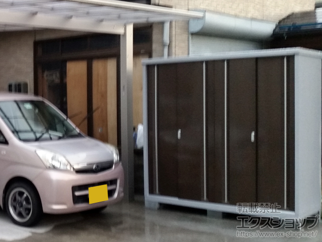 長野県千曲市のの物置・屋外倉庫 シンプリー 一般型 1940×755×1903 MJX-197E-P-TB 施工例