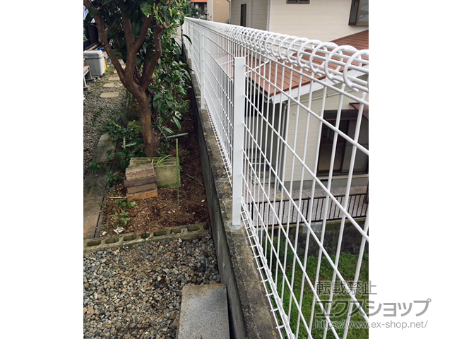 静岡県三島市ののフェンス・柵 ユメッシュR型 フリー支柱タイプ〈A〉 施工例