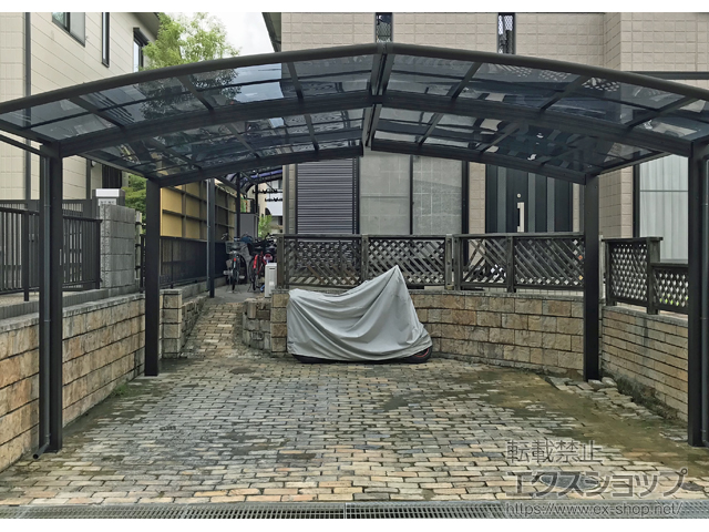 兵庫県神戸市ののカーポート レイナポートグラン M合掌　積雪〜20cm対応 施工例