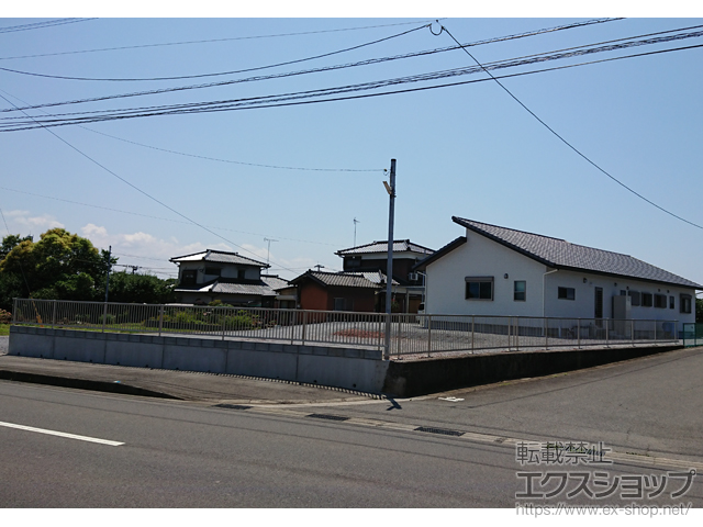 大分県宇佐市ののフェンス・柵 シンプレオフェンスT1型 縦格子22本 自由柱施工 施工例