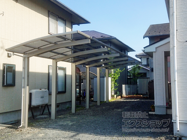 岩手県一関市ののカーポート レイナポートグラン50 縦連棟 積雪50cm対応 施工例