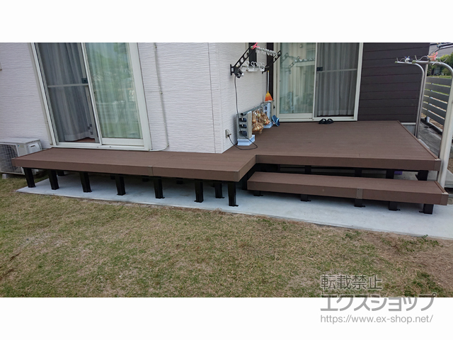 福岡県うきは市ののウッドデッキ リウッドデッキ 200 施工例