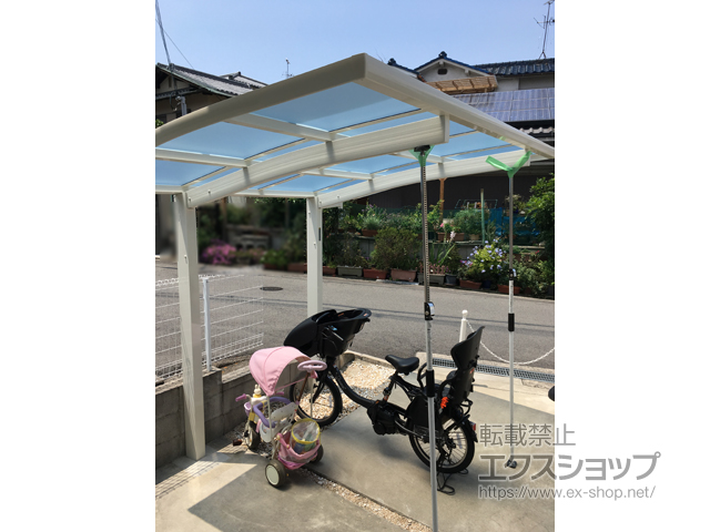 大阪府羽曳野市ののサイクルポート・駐輪場 レイナポートグランミニ 積雪〜20cm対応 施工例