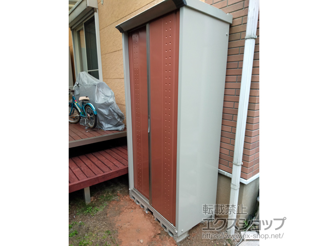 福岡県糸島市のの物置・屋外倉庫 グランプレステージジャンプ 920×530×1900（GP-95A-T） GP-95A-T-TR 施工例