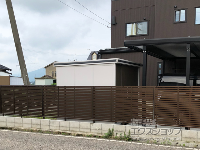 富山県南砺市のの物置・屋外倉庫 エルモ 積雪型 (LMDS-2522-DW) 施工例