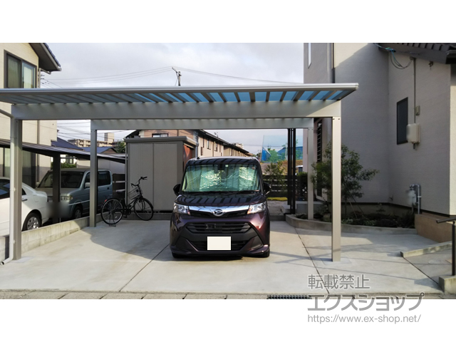 島根県松江市ののカーポート エフルージュ ツイン50 積雪〜50cm対応 施工例