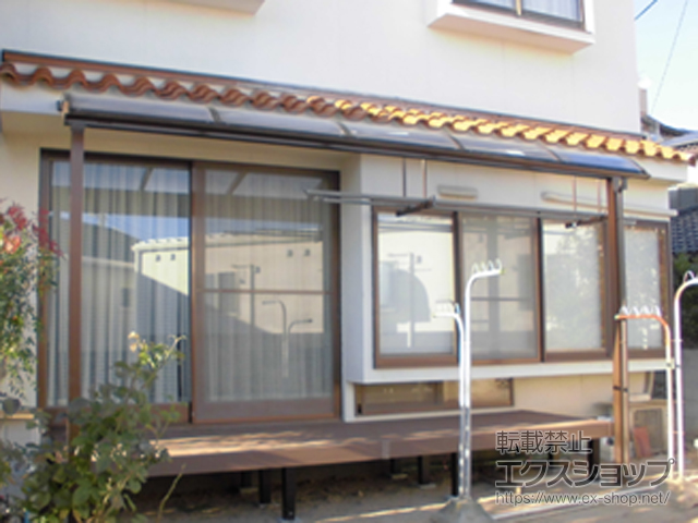 広島県安芸郡府中町ののテラス屋根 ソラリア R型 テラスタイプ 単体 積雪〜20cm対応 施工例