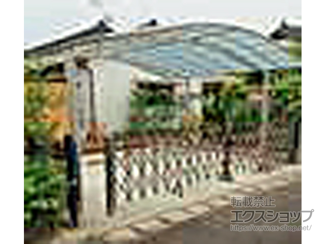 熊本県人吉市ののカーゲート トリップゲート RA型 ノンレール 両開き 60W(30S+30M) 施工例