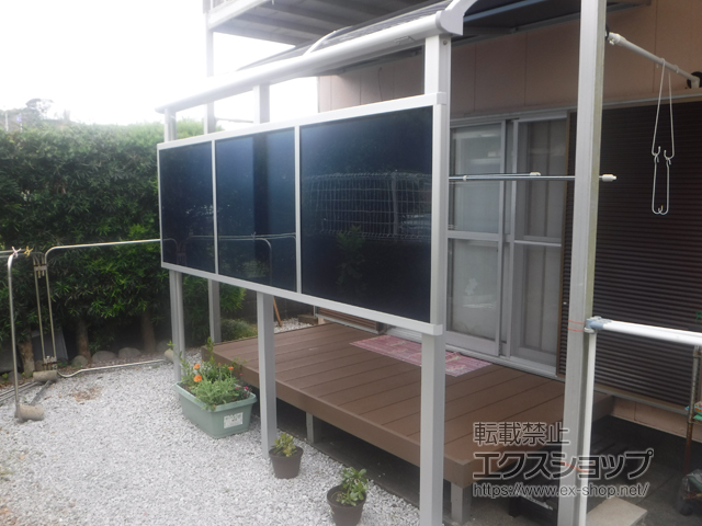 宮崎県児湯郡高鍋町ののテラス屋根 ソラリア R型 テラスタイプ 単体 積雪〜20cm対応 施工例