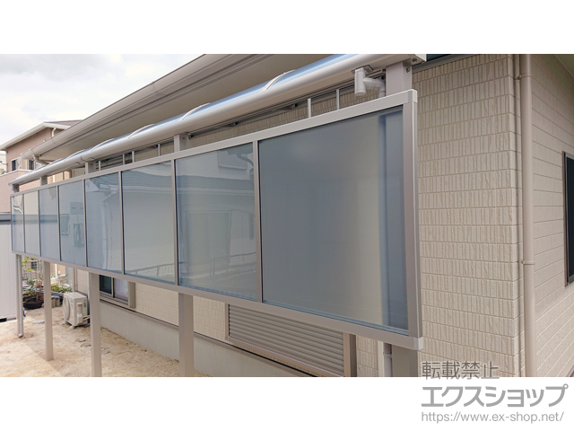 熊本県菊池郡大津町ののテラス屋根 ソラリア R型 テラスタイプ 連棟 積雪〜20cm対応 施工例