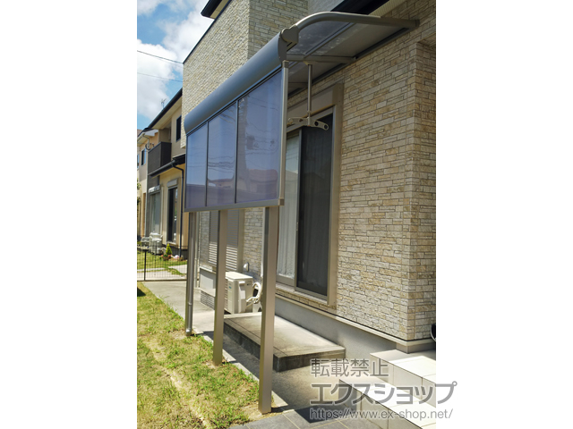 福岡県福津市ののテラス屋根 プレシオステラス R型 テラスタイプ 単体 積雪〜20cm対応 施工例