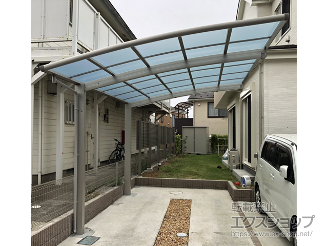 千葉県柏市ののバルコニー・ベランダ屋根 ソラリア R型 屋根タイプ 単体 積雪〜20cm対応 施工例