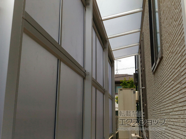 広島県福山市ののテラス屋根 ソラリア F型 テラスタイプ 単体 積雪〜20cm対応 施工例