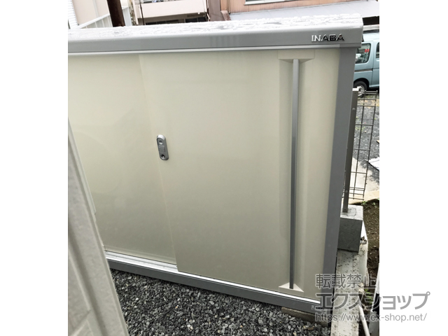 東京都豊島区のの物置・屋外倉庫 シンプリー 一般型 1320×415×1103 MJX-134B-FW 施工例