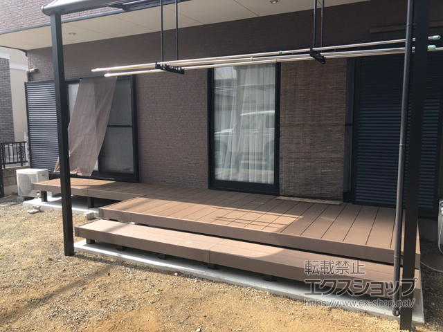 徳島県板野郡藍住町ののウッドデッキ リウッドデッキ 200 施工例