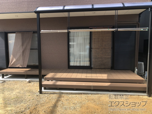 徳島県板野郡藍住町ののテラス屋根 ソラリア R型 テラスタイプ 単体 積雪〜20cm対応 施工例