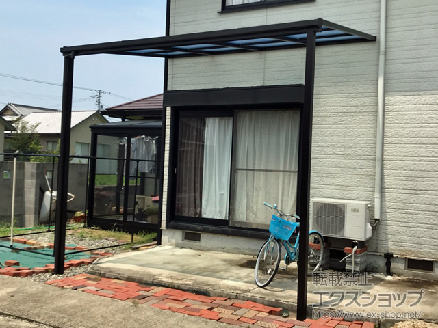 香川県丸亀市ののテラス屋根 ソラリア F型 テラスタイプ 単体 積雪〜20cm対応 施工例