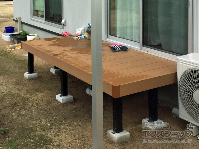 鳥取県倉吉市ののウッドデッキ マージウッドデッキ 施工例