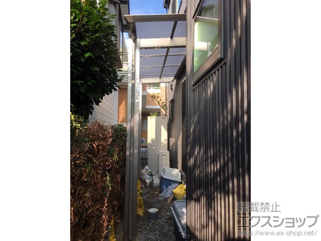 静岡県浜松市ののテラス屋根 スマートトップ 独立テラス 前柱仕様 単体 積雪〜20cm対応 施工例