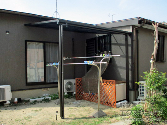 福岡県糟屋郡粕屋町ののテラス屋根 ソラリア F型 テラスタイプ 単体 積雪〜20cm対応 施工例