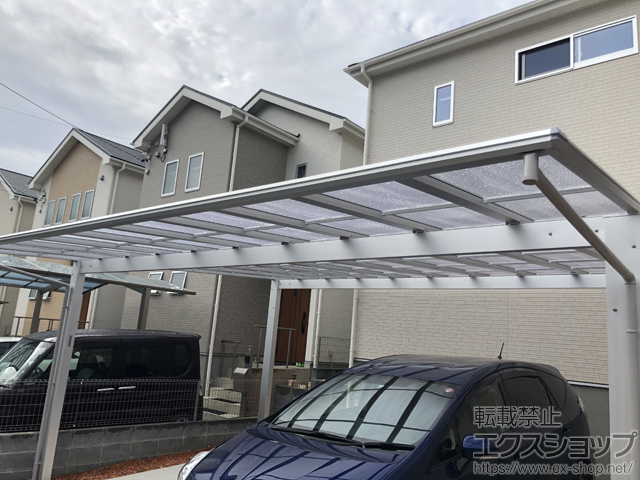 静岡県静岡市ののカーポート エフルージュ ツイン 積雪〜20cm対応 施工例