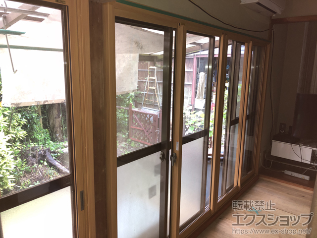 熊本県上益城郡甲佐町のの二重窓（内窓） インプラス ダストバリア仕様 引違い窓 4枚建 施工例