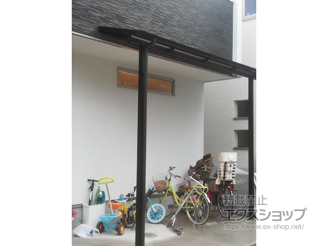 東京都練馬区ののテラス屋根 ソラリア F型 テラスタイプ 単体 積雪〜20cm対応 施工例