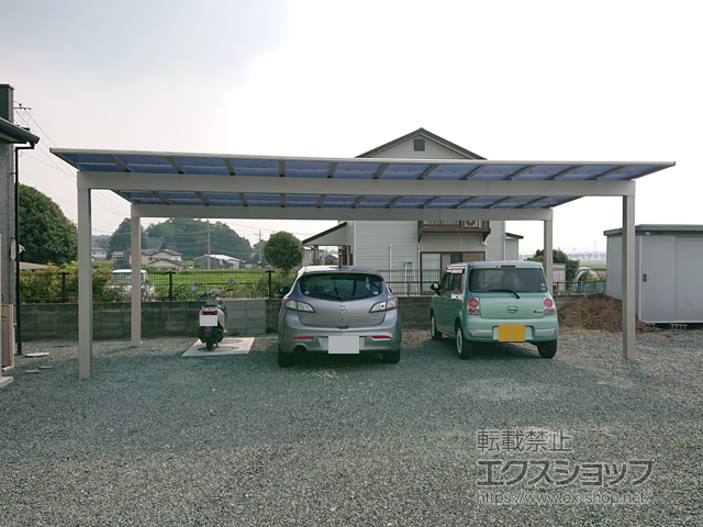 熊本県菊池郡大津町ののカーポート エフルージュ トリプル 積雪〜20cm対応 施工例
