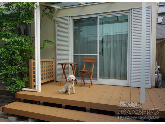 兵庫県西宮市ののウッドデッキ リウッドデッキ 200 施工例