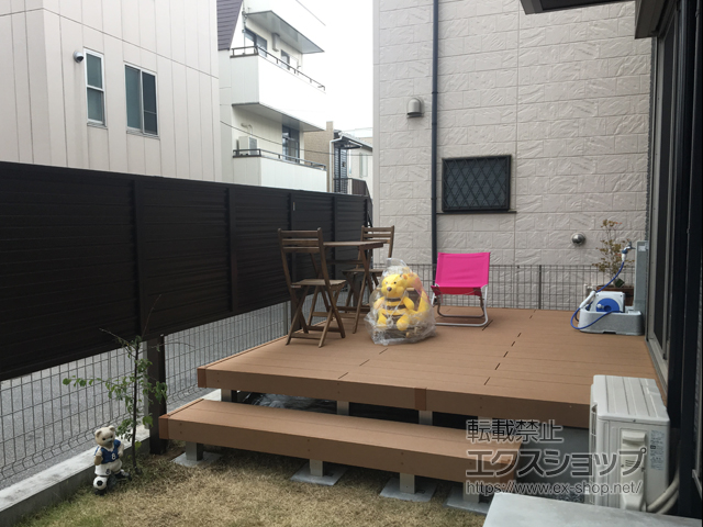 千葉県柏市ののフェンス・柵 ミエーネフェンス 目隠しルーバータイプ 自由柱施工 施工例