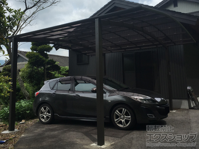 愛知県北設楽郡設楽町ののカーポート ネスカR (ラウンドスタイル) ワイド 積雪〜20cm対応 施工例