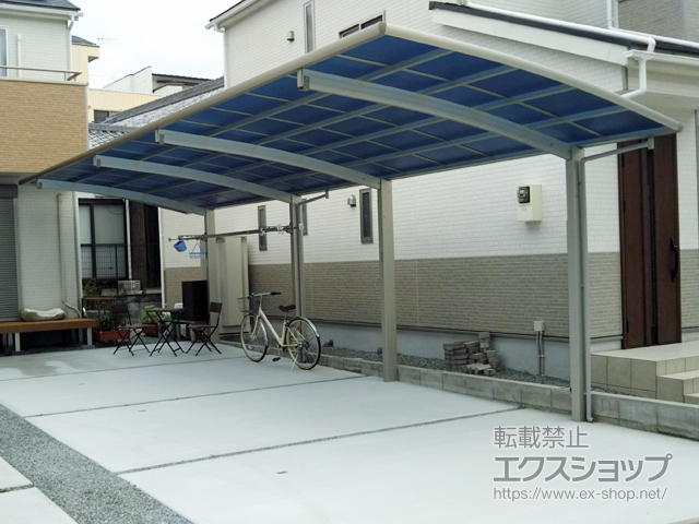 兵庫県相生市ののカーポート レイナポートグラン 縦連棟　積雪〜20cm対応 施工例
