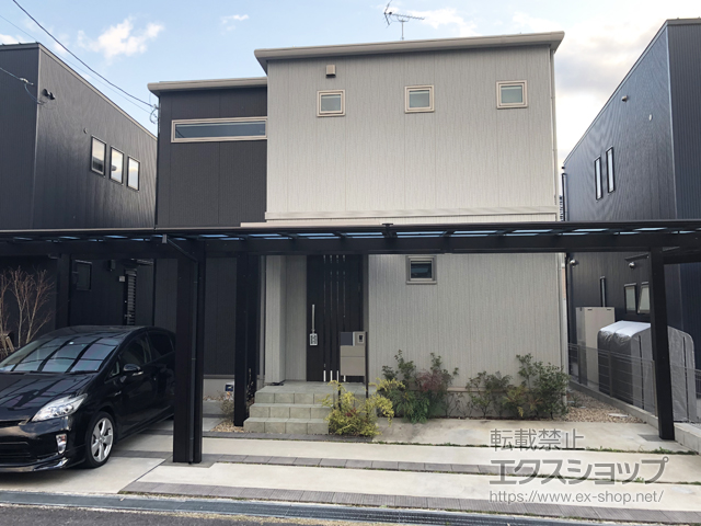 滋賀県湖南市ののカーポート エフルージュ ツイン 積雪〜20cm対応 施工例