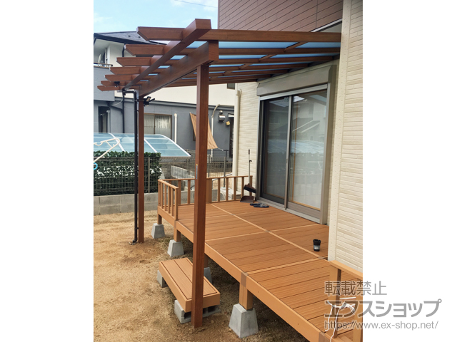 広島県広島市ののテラス屋根 サザンテラス (パーゴラ仕様) テラスタイプ 単体 施工例