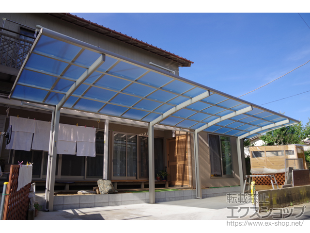 千葉県旭市ののカーポート レイナポートグラン 縦連棟　積雪〜20cm対応 施工例