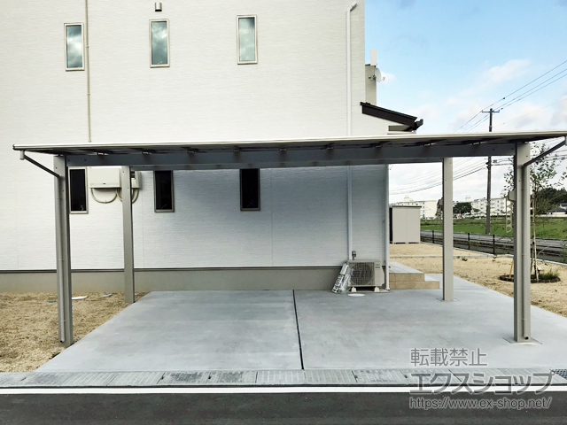 福島県白河市ののカーポート エフルージュ ツイン 積雪〜20cm対応 施工例