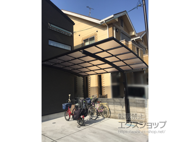 大阪府八尾市ののカーポート レイナポートグラン　積雪〜20cm対応 施工例